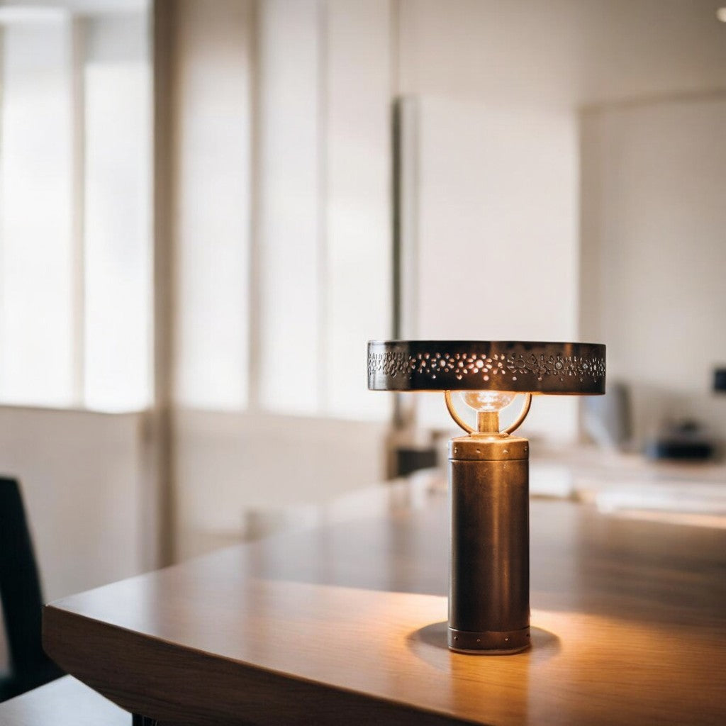 Ferrova | Industrial Table Lamp with Metal Finish