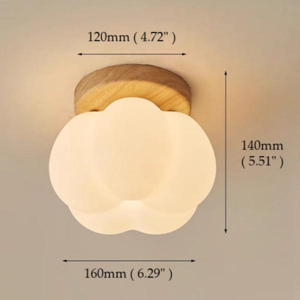 Aesthetic | Elegant Pumpkin Flush Ceiling Lamp for Modern Homes