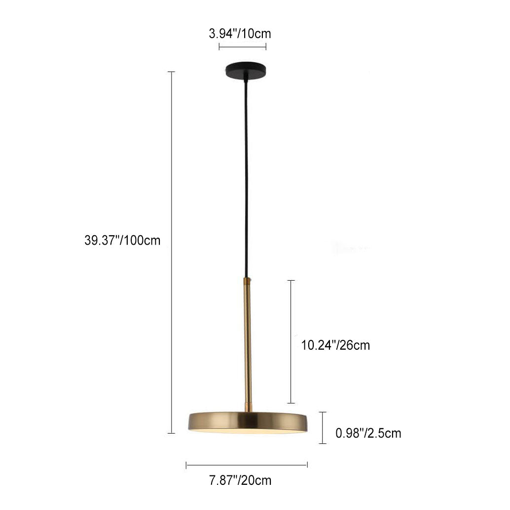 Modern Minimalist Drum Metal LED Pendant Light - Sleek & Stylish