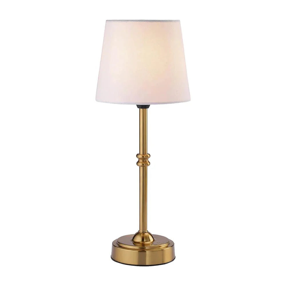 Illumix - Lucient | LED Retro Cordless Table Lamp - Table Lamp - Gold / D15cm×H38cm / Fabric