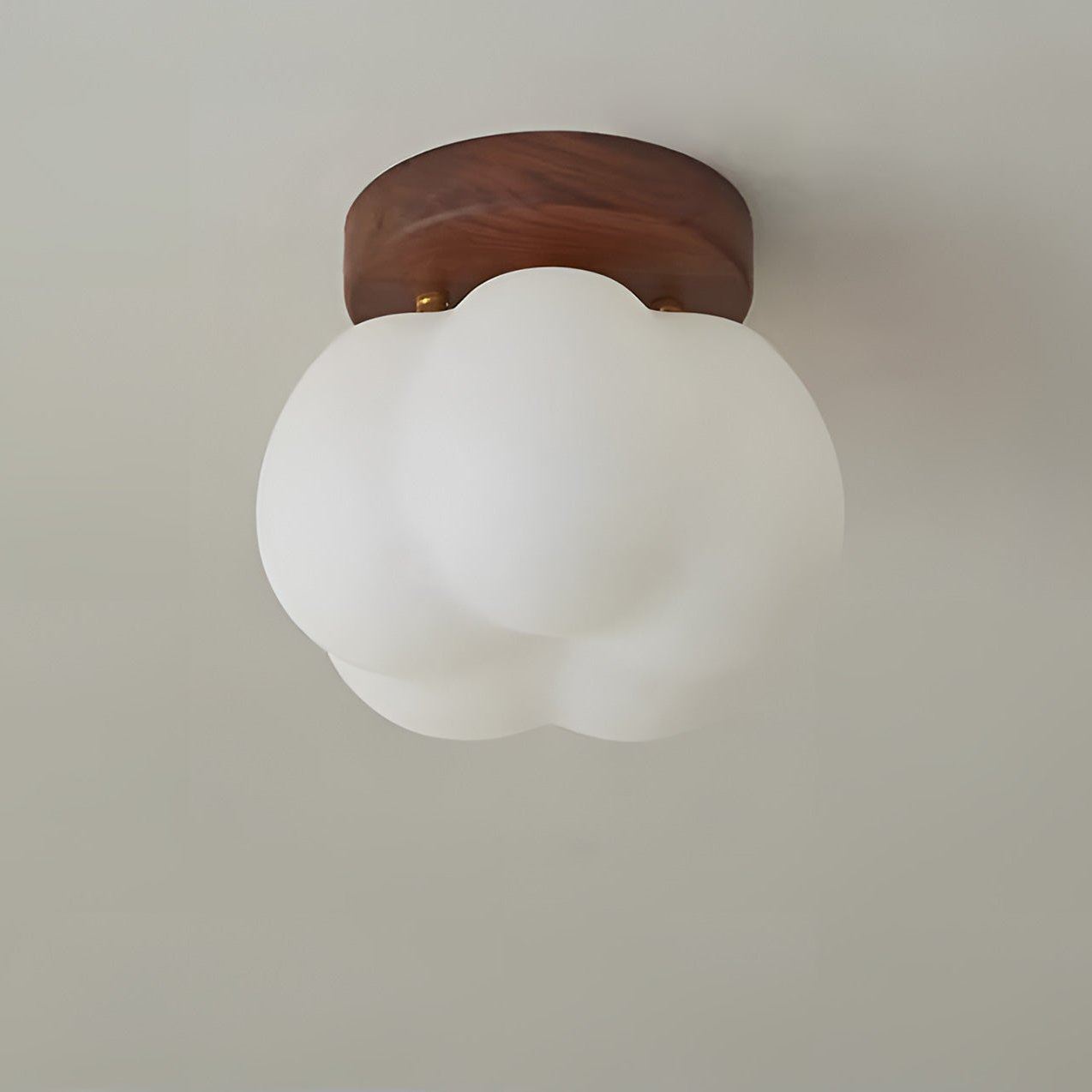 Aesthetic | Elegant Pumpkin Flush Ceiling Lamp for Modern Homes