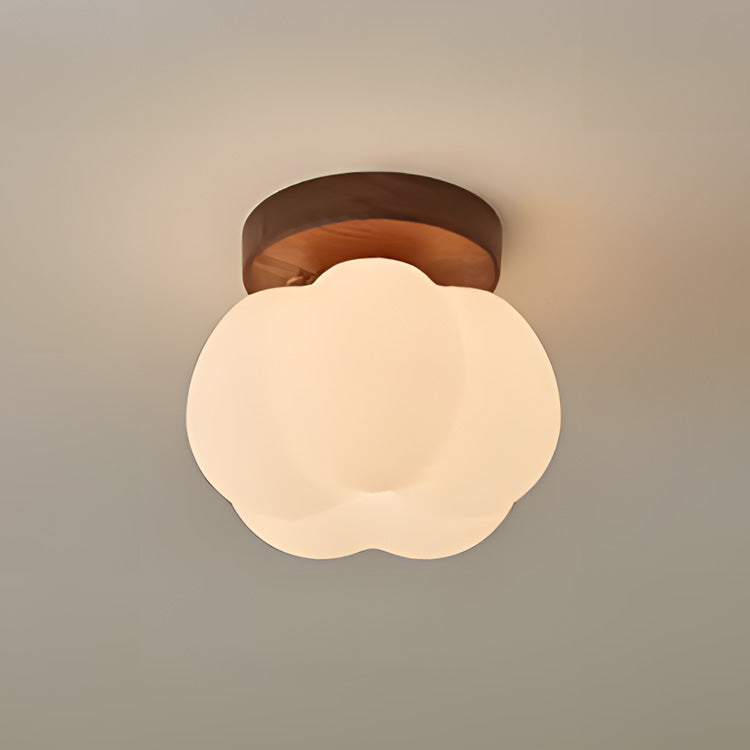 Aesthetic | Elegant Pumpkin Flush Ceiling Lamp for Modern Homes