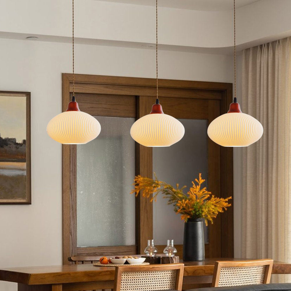 Elegant Nordic White Ceramic Pendant Light for Stylish Dining