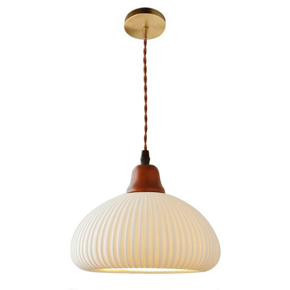 Elegant Nordic White Ceramic Pendant Light for Stylish Dining