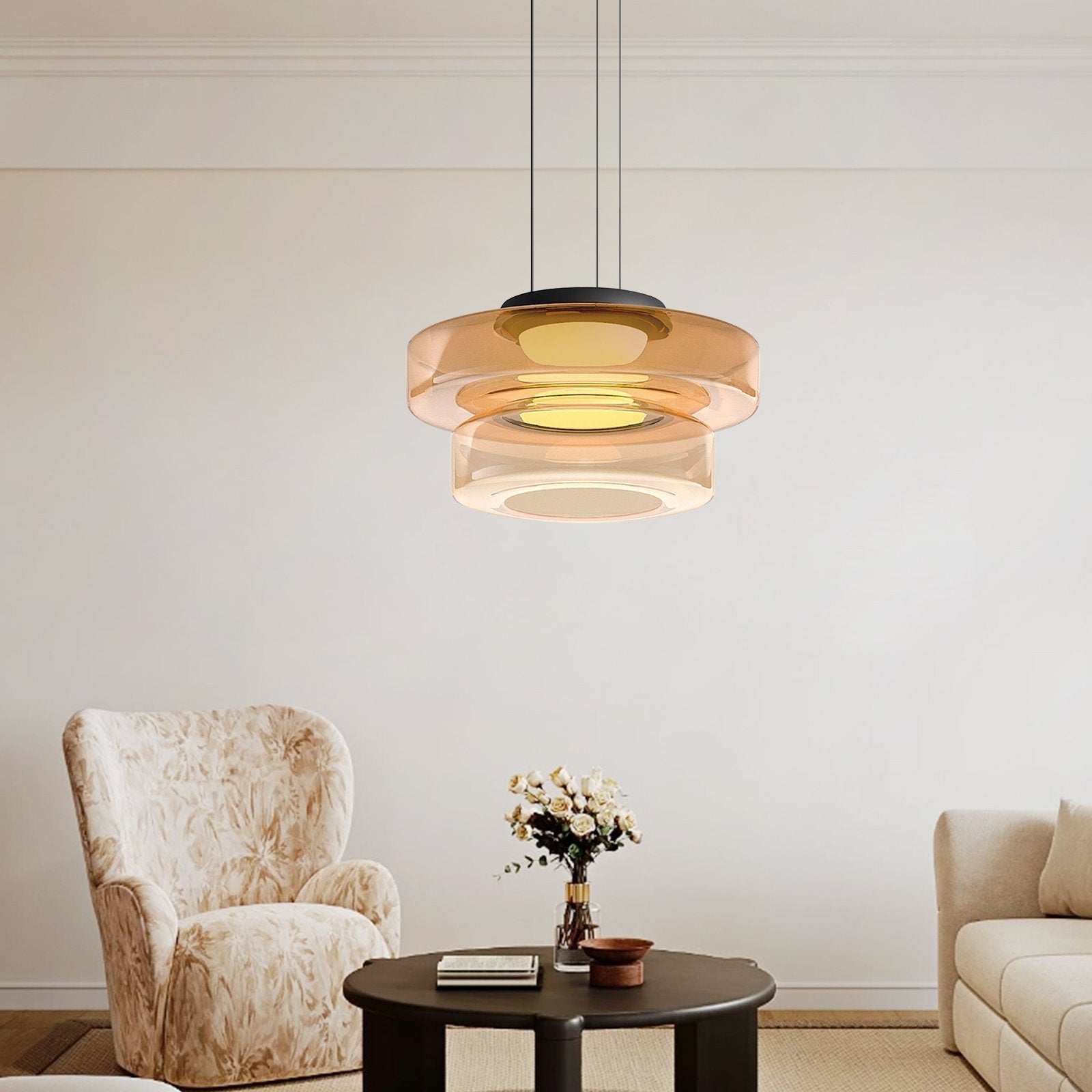 Elegant Bauhaus Glass Pendant Light - Timeless Design & Style