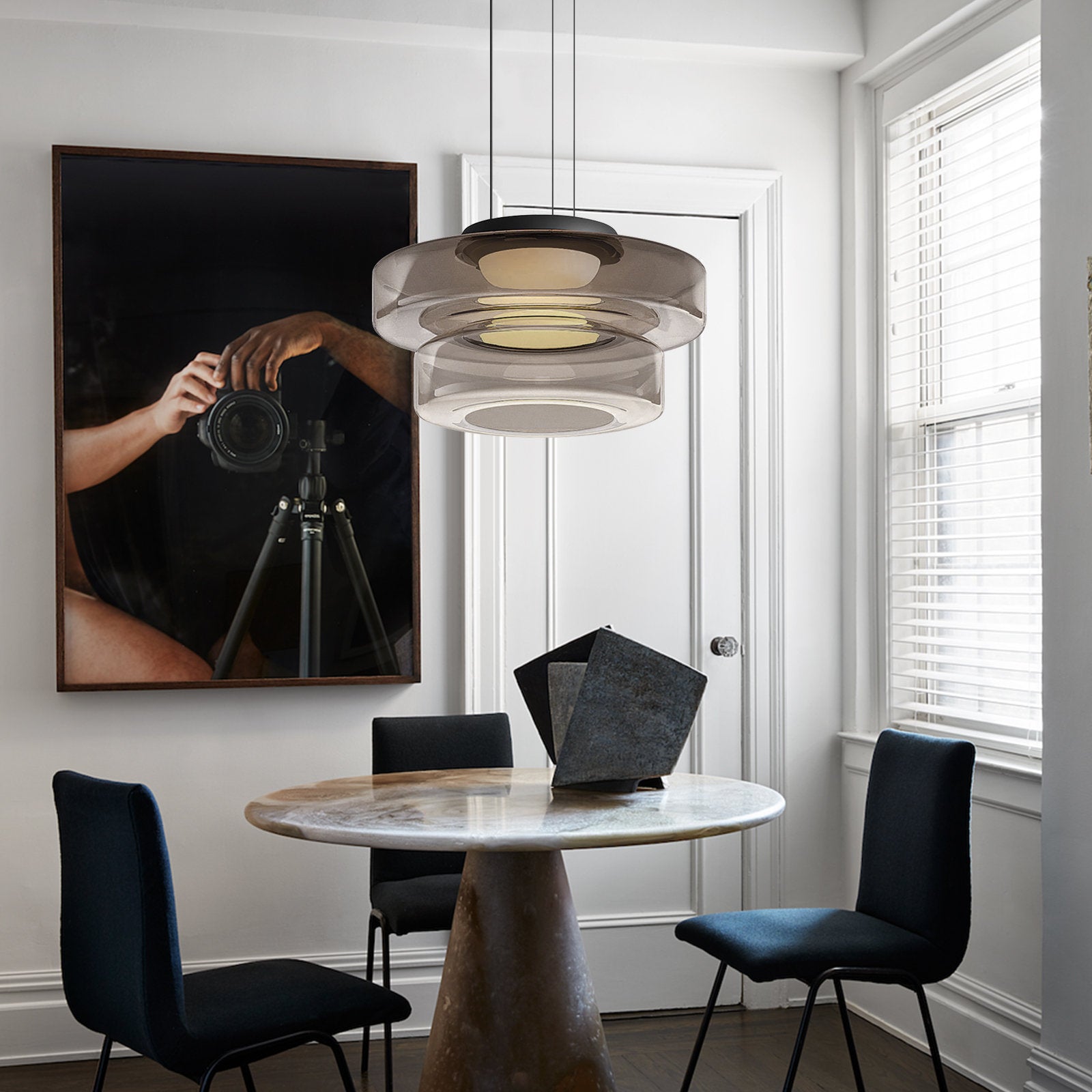 Elegant Bauhaus Glass Pendant Light - Timeless Design & Style