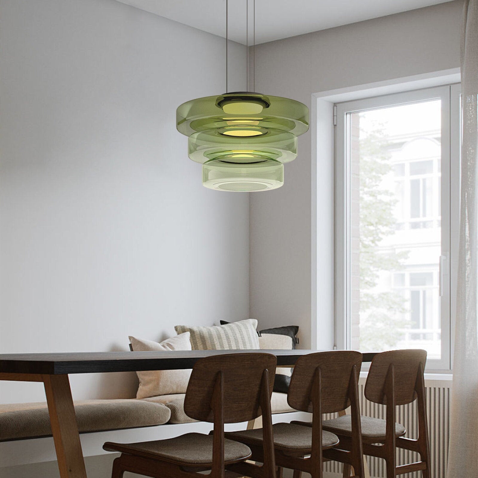 Elegant Bauhaus Glass Pendant Light - Timeless Design & Style