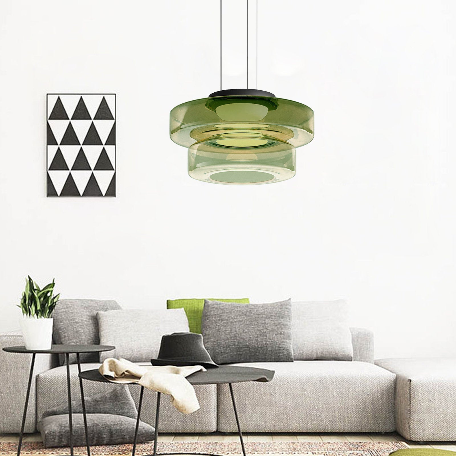 Elegant Bauhaus Glass Pendant Light - Timeless Design & Style