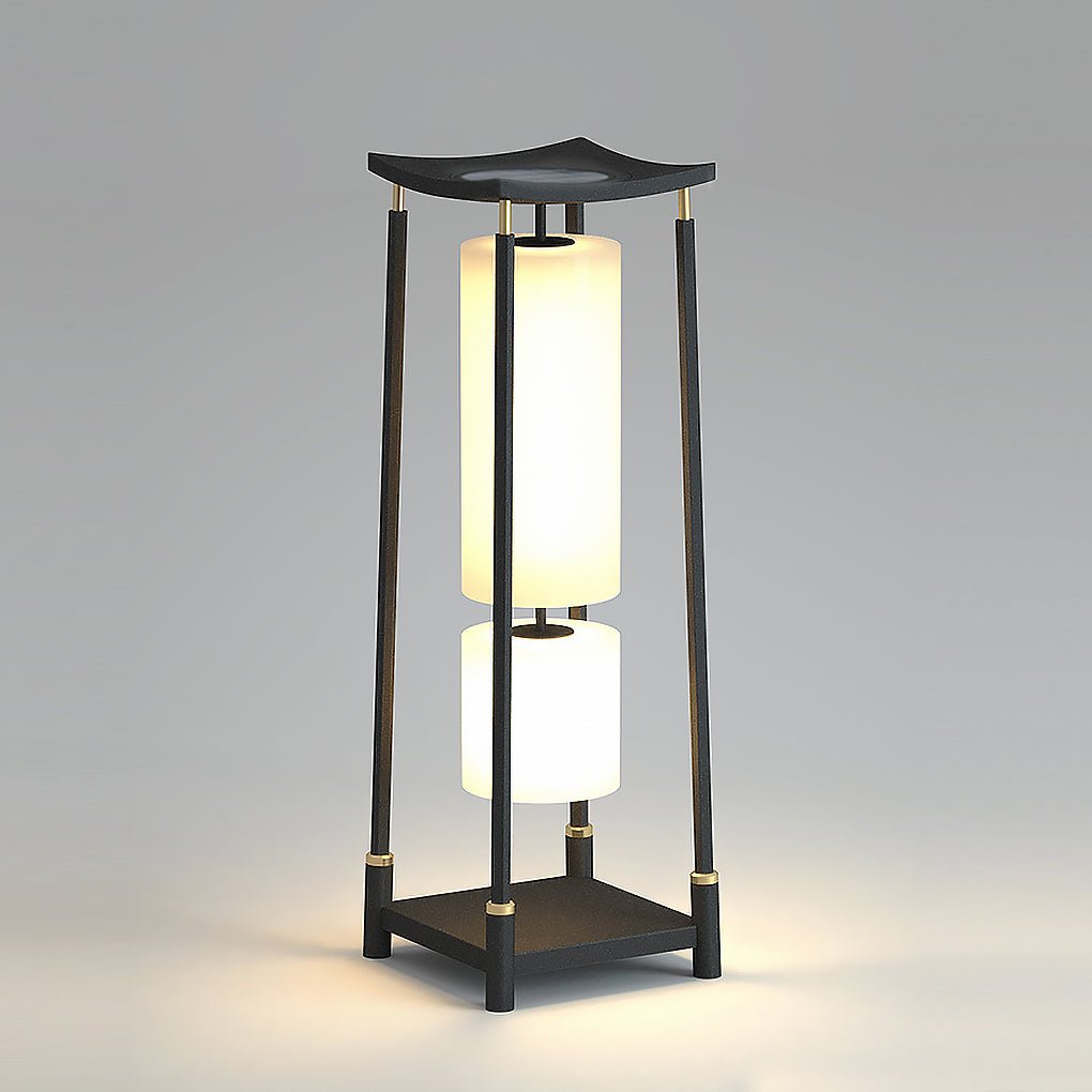 Elegant Solar LED Post Lights - Innovative Asian Outdoor Lighting