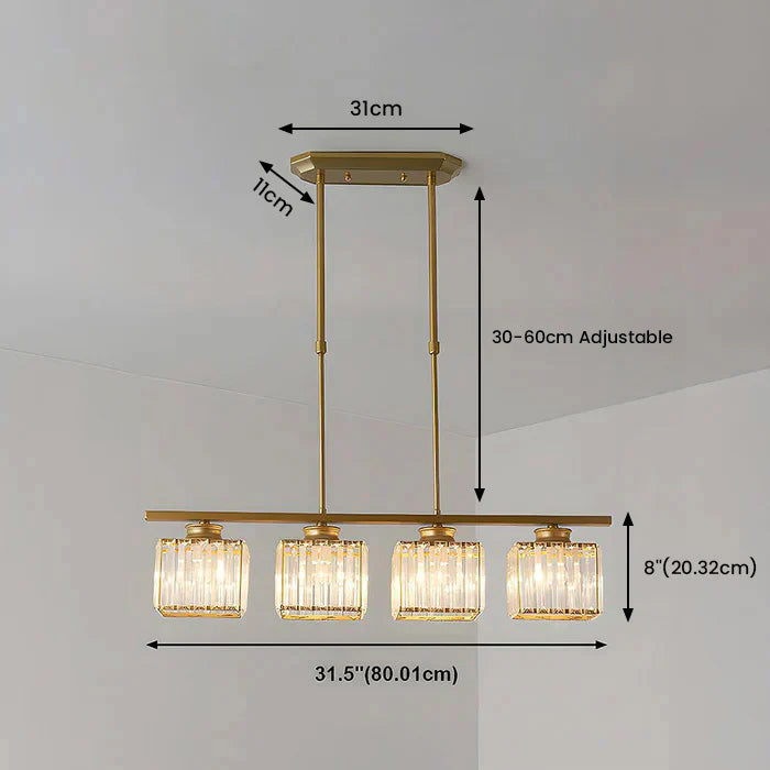 Nordic Multi-Head Designer Long Glass Island Lamps - Elegant Illumination