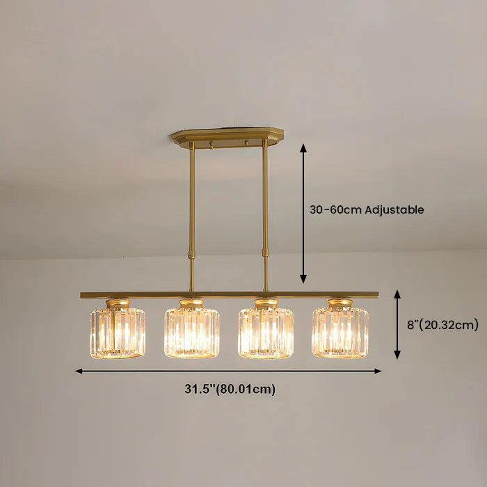 Nordic Multi-Head Designer Long Glass Island Lamps - Elegant Illumination