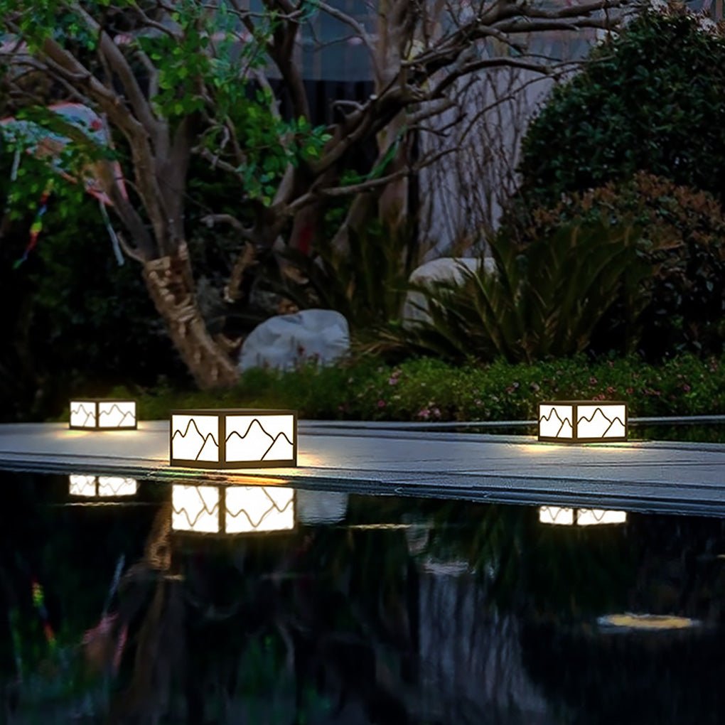 Solar Waterproof LED Garden Light - Landscape Line Silhouette