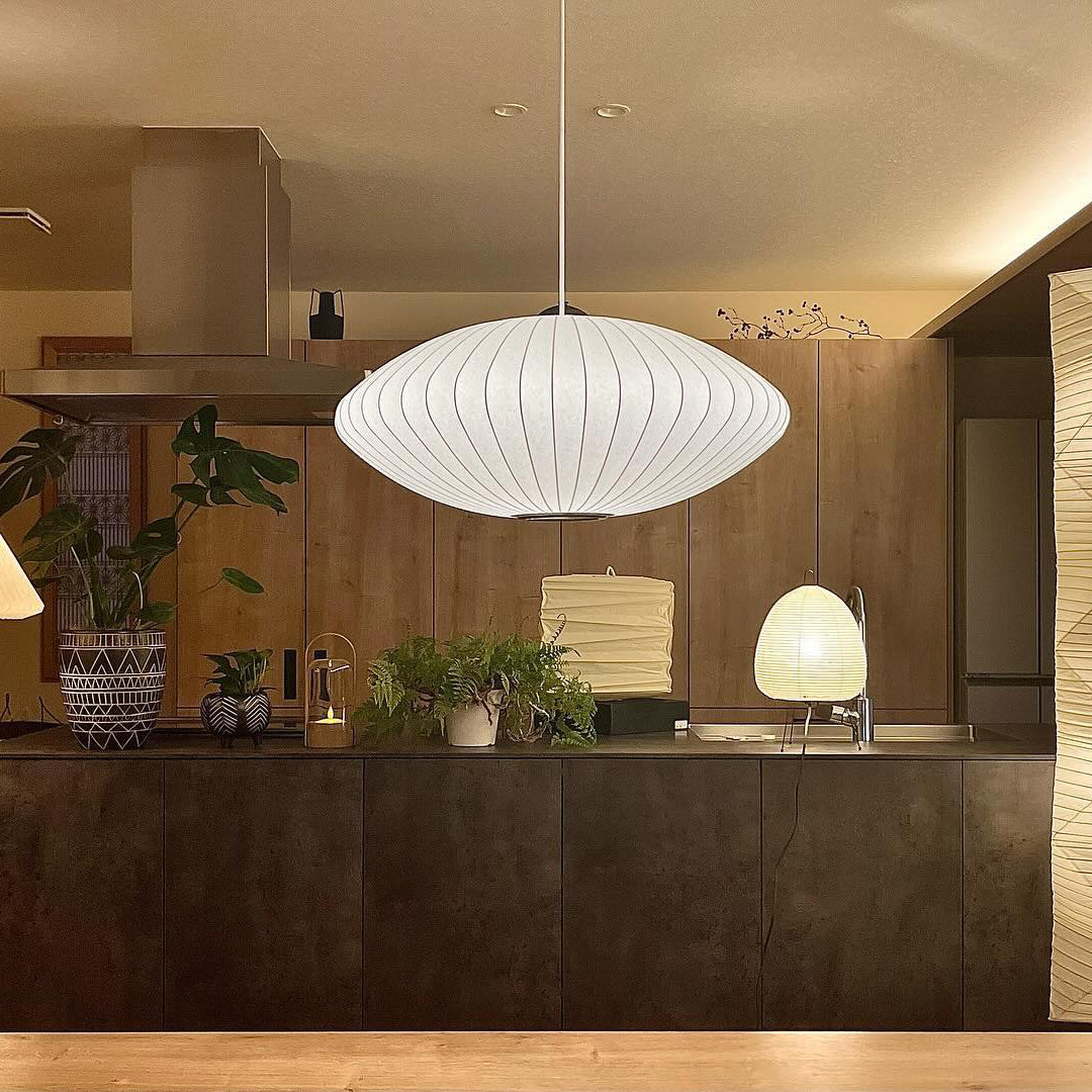 Elegant Bubble Mulberry Silk Pendant Lamp - Luxurious Lighting