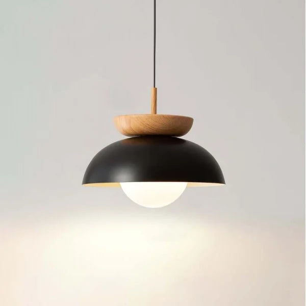 Nordic Half-Wood Pendant Light – Elegant, Eco-Friendly Design