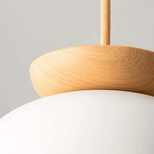 Nordic Half-Wood Pendant Light – Elegant, Eco-Friendly Design