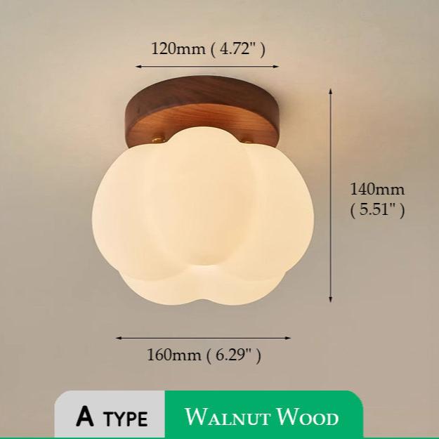 Aesthetic | Elegant Pumpkin Flush Ceiling Lamp for Modern Homes