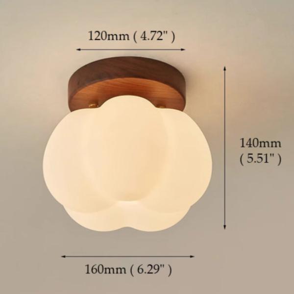 Aesthetic | Elegant Pumpkin Flush Ceiling Lamp for Modern Homes