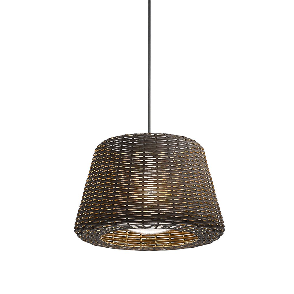 Ralph LED Outdoor Pendant Light - Stylish Rattan Shade Design