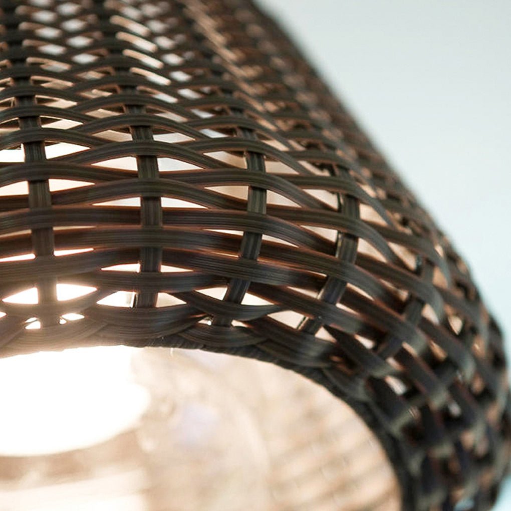 Ralph LED Outdoor Pendant Light - Stylish Rattan Shade Design