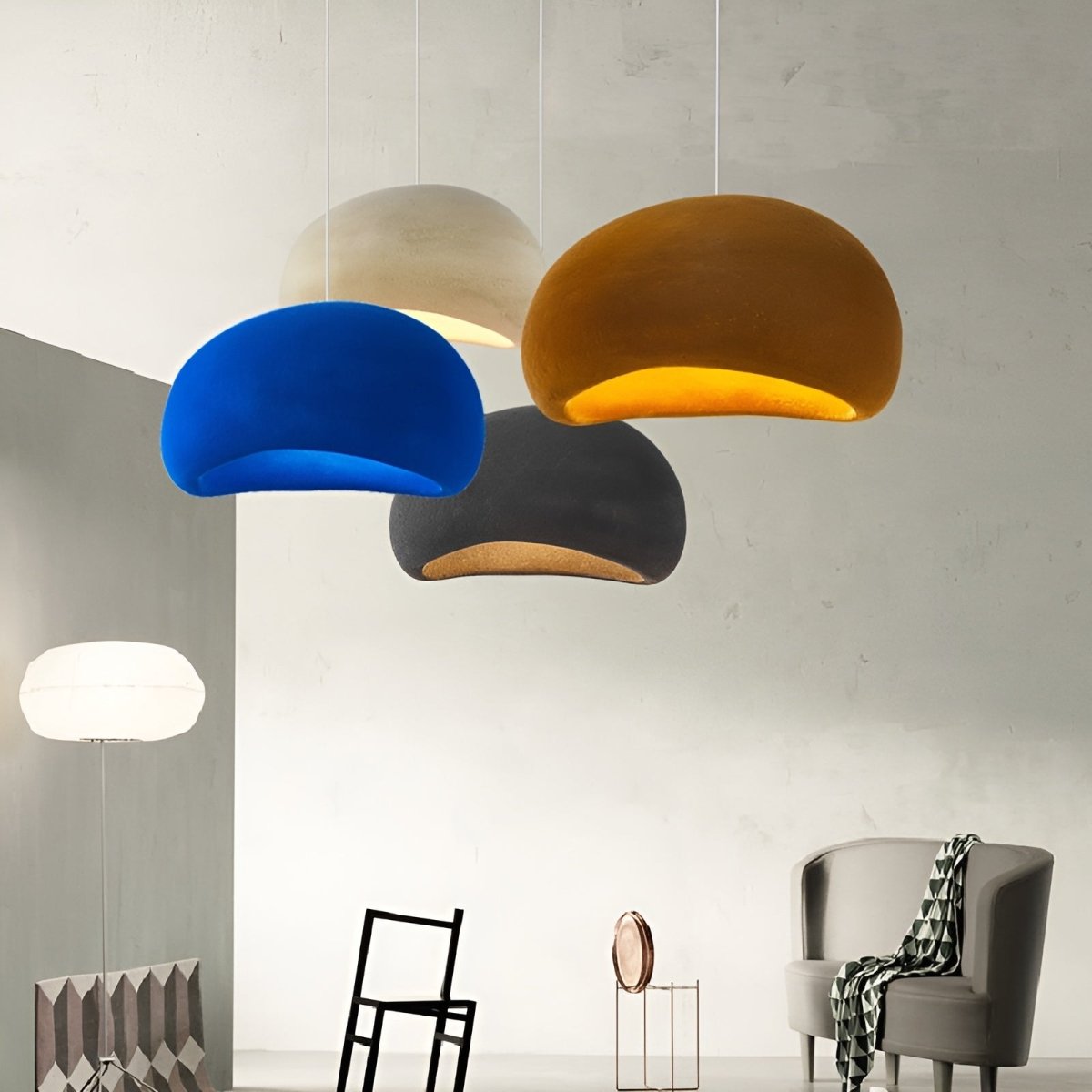 Illumix - Shibuya | Minimalist Pendant Light, Modern Japanese Design - White Cloud / 12" / 30cm