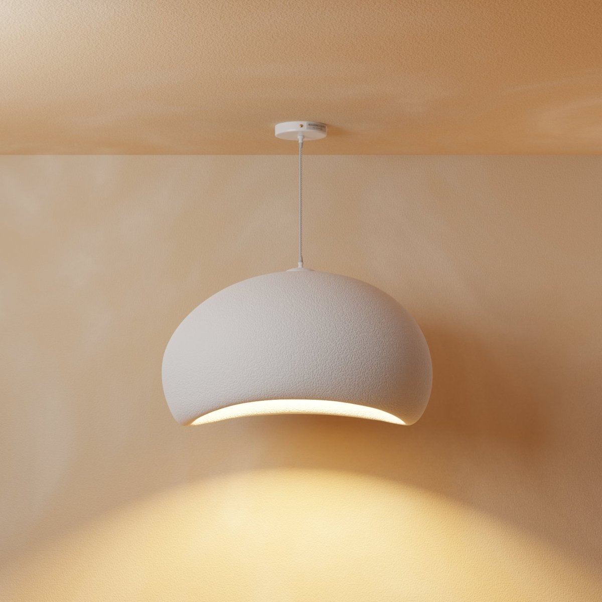 Illumix - Shibuya | Minimalist Pendant Light, Modern Japanese Design - White Cloud / 12" / 30cm