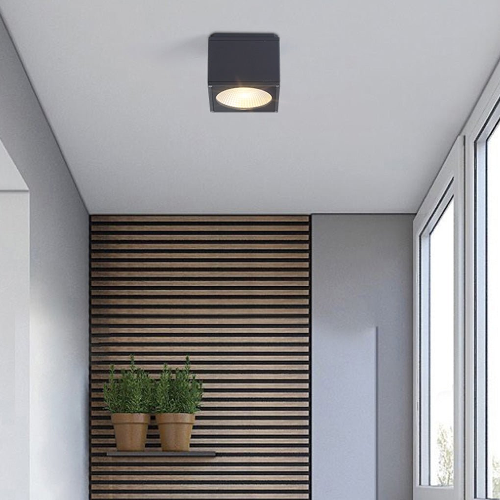 Square LED Waterproof Ceiling Light - Ideal for Hallways & Balconies