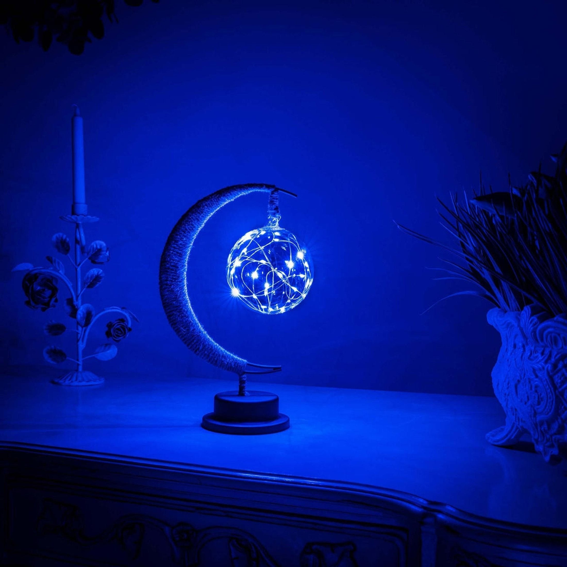 Illumix - Enchanta | Magical Moonlight Table Lamp - Table Lamp - Galaxy blue / Warm light