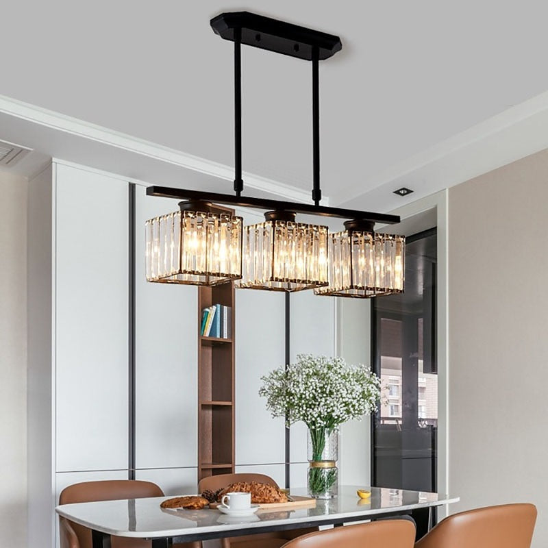 Nordic Multi-Head Designer Long Glass Island Lamps - Elegant Illumination