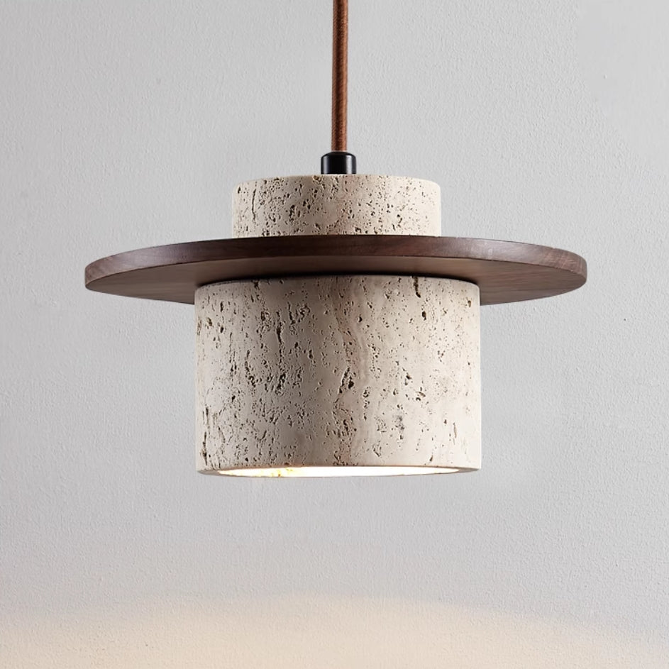 Elegant Travertine Pendant Light - Timeless Design & Warm Glow